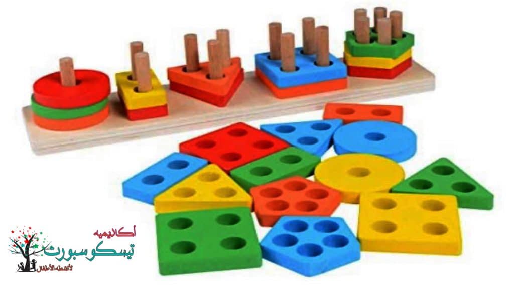 لعبة بازل العاب تنمية الذكاء لفرز الأشكال الهندسية